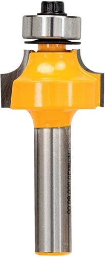 DeWALT Accessoires DT90013-QZ Kwartrondprofielfrees met kogellager, schacht 8mm, Ø22.7mm, werklengte 9.5mm R5