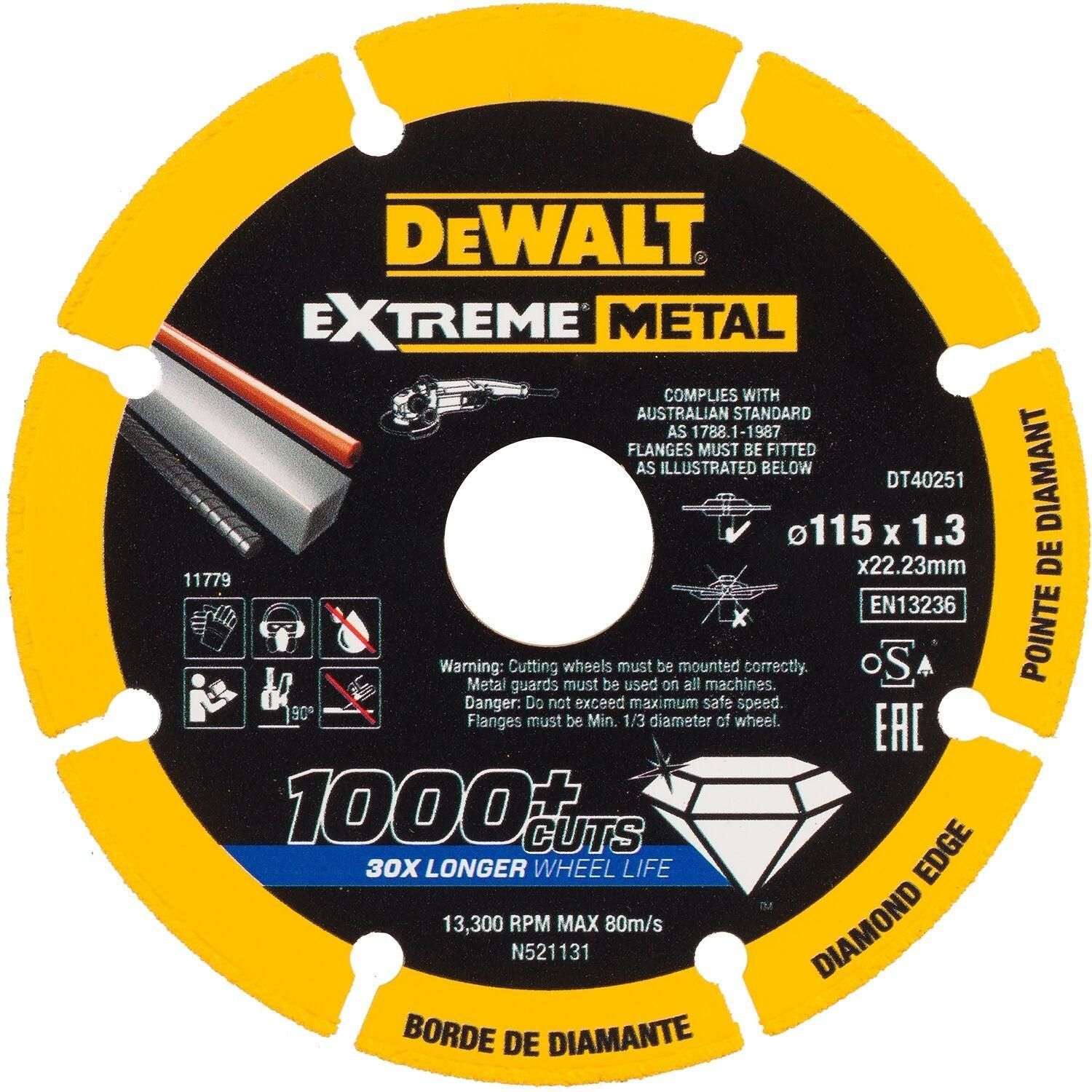 DeWalt Accessoires DT40251-QZ diamantslijpschijf 115x1.3mm,