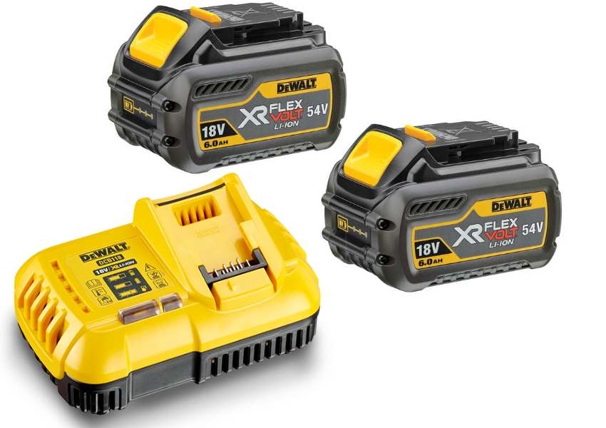 DeWalt Accessoires DCB118T2-QW DCB118T2 FlexVolt Starter Kit - 2 x FlexVolt accu 54V 6,0Ah Li-Ion + DCB118 Snellader