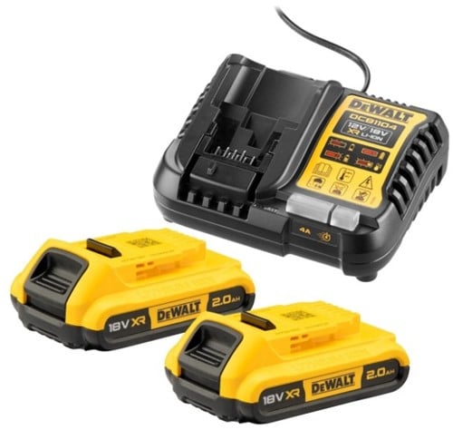 DeWALT Accessoires DCB1104D2-QW 18V XR Accu starterpack (2x DCB183 + XR multivoltage lader)