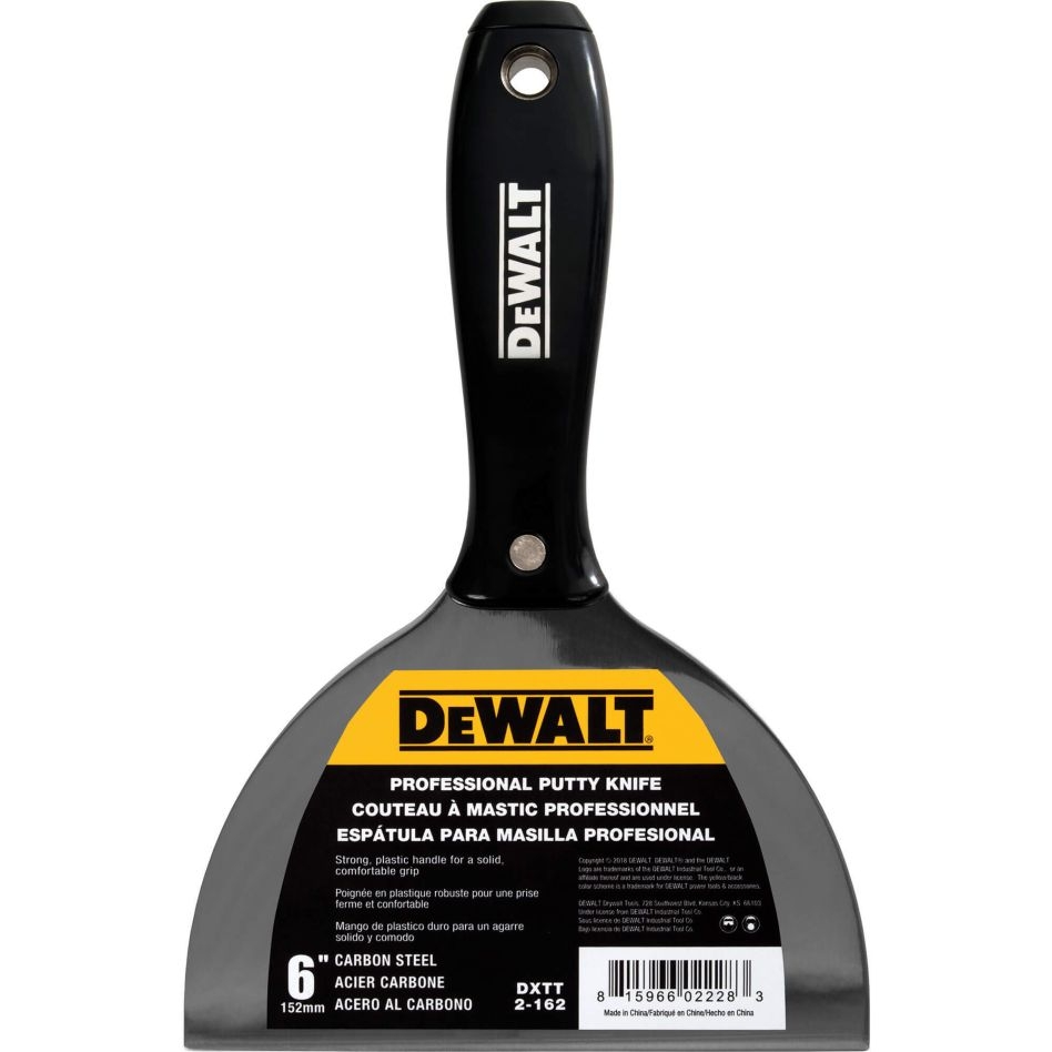DeWalt Accessoires 2-162 Plamuurmes carbon staal zwarte kunststof greep 152 mm