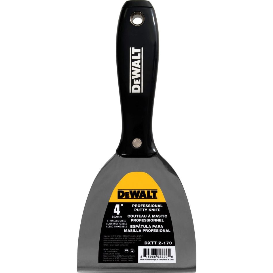 DeWalt Accessoires 2-170 Plamuurmes RVS zwarte kunststof greep 102 mm