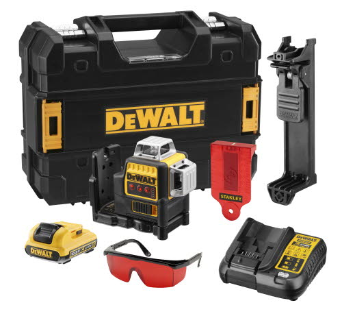 DeWalt DCE089D1R-QW Zelfnivellerende Kruislijnlaser Rode Straal 10,8V 2,0Ah XR Li-Ion