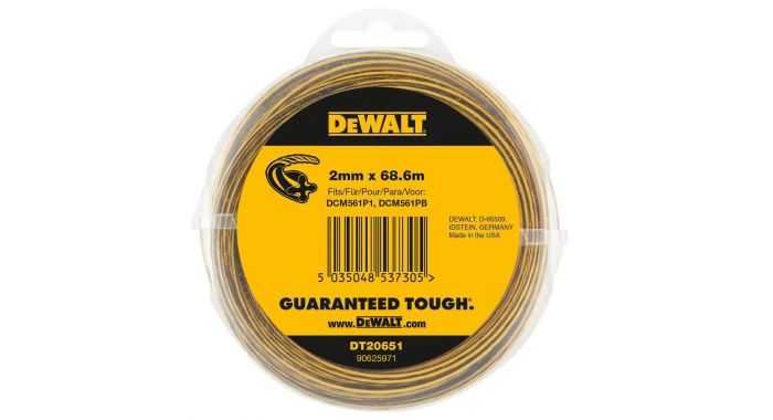 DeWalt Accessoires DT20651-QZ vervangdraad grastrimmer 2 mm x 68.6 mtr DCM561