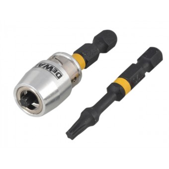 DeWalt Accessoires DT70538T-QZ Extreme Impact Bithouder Maglock + 2 x Bit T25 50mm