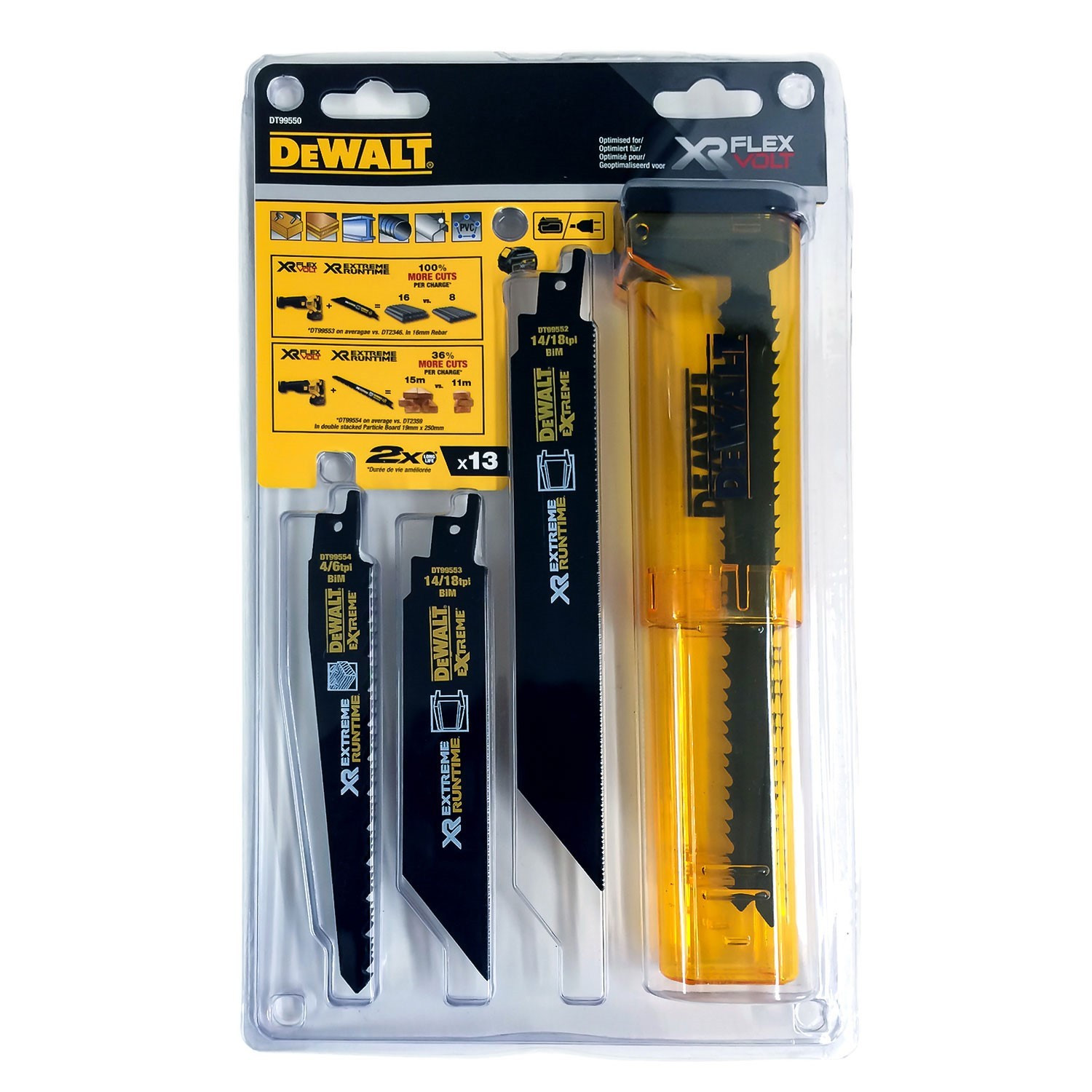 DeWalt Accessoires DT99550-QZ 13-delige reciprozaagbladen set