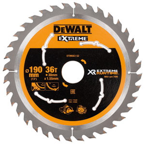 DeWalt Accessoires DT99563-QZ XR Cirkelzaagblad 190mm x 30mm 36T CSB