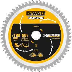 DeWalt Accessoires DT99564-QZ XR Cirkelzaagblad 190mm x 30mm 60T CSB