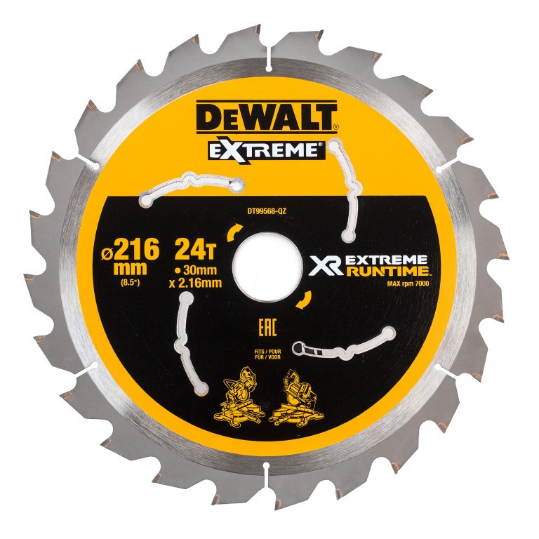 DeWalt Accessoires DT99569-QZ XR Cirkelzaagblad 216mm x 30mm 36T CSB