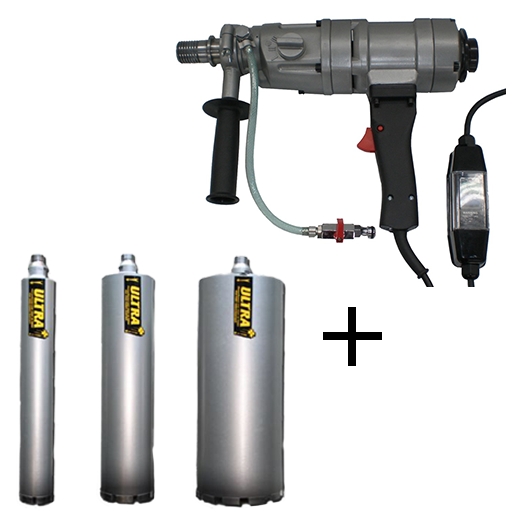 Diafast 482001 HD 1503 Diamantboormachine Nat + 3 Diamantboren 20, 30 en 61 mm