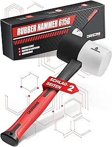 DIGGERS DIG999 Rubberen hamer zwart/wit