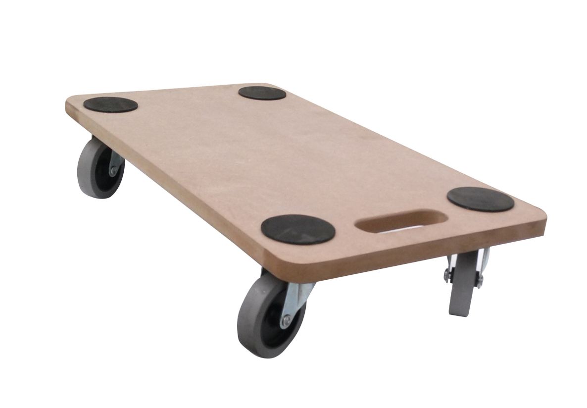 DIGGERS DIG795 MDF dolly, 58x29cm, 200kg capaciteit, 75mm zachte PP wielen, FSC 100%