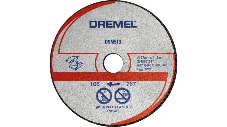 Dremel 2615S510JB DSM20 metalen en kunststof snijschijf 20 mm (DSM510)