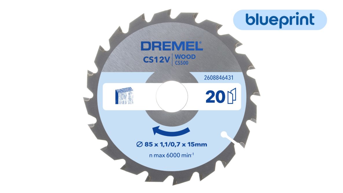 Dremel 2608846431 BluePrint Wood 6431 Cirkelzaagblad 85mm hout