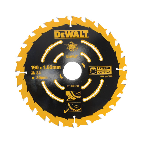 DeWalt Accessoires DT10304-QZ Zaagblad 190x30x24t, Extreme, kerf 1,65mm