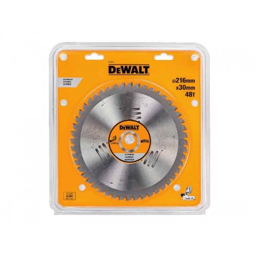 DeWalt Accessoires DT1914-QZ DT1914 HM zaagblad 216 x 30 x 48T voor aluminium
