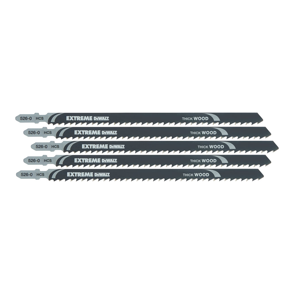 DeWalt Accessoires DT2167-QZ Decoupeerzaagblad HCS® 180 x 4 x 120 mm (T744D) 5 Stuks