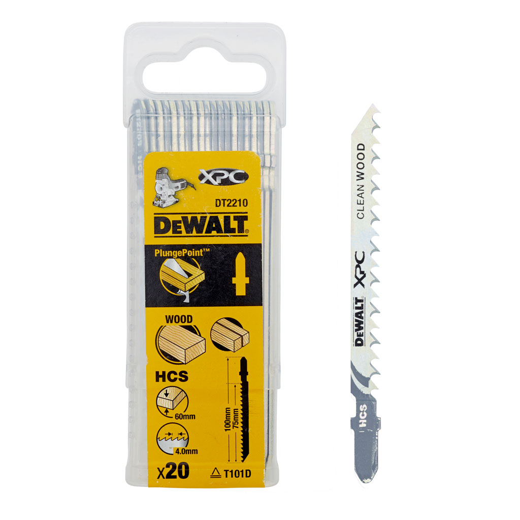 DeWalt Accessoires DT2210-QZ Decoupeerzaagblad XPC® - HCS 100 x 6 x 60 mm (T101D) 20 Stuks