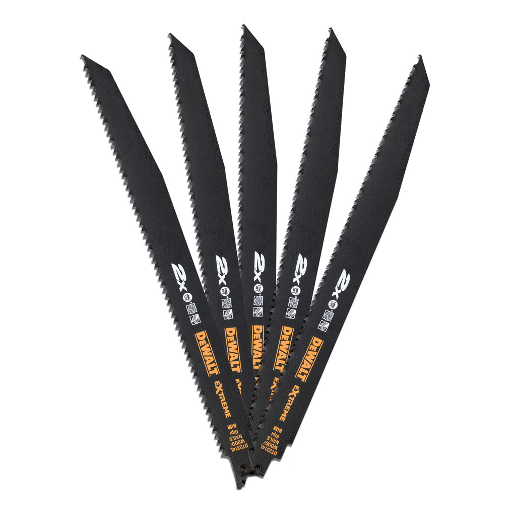 DeWalt Accessoires DT2314L-QZ 2x Demolition 305 x 4.2 mm Reciprozaagbladen (5 stuks) voor Hout + spijkers