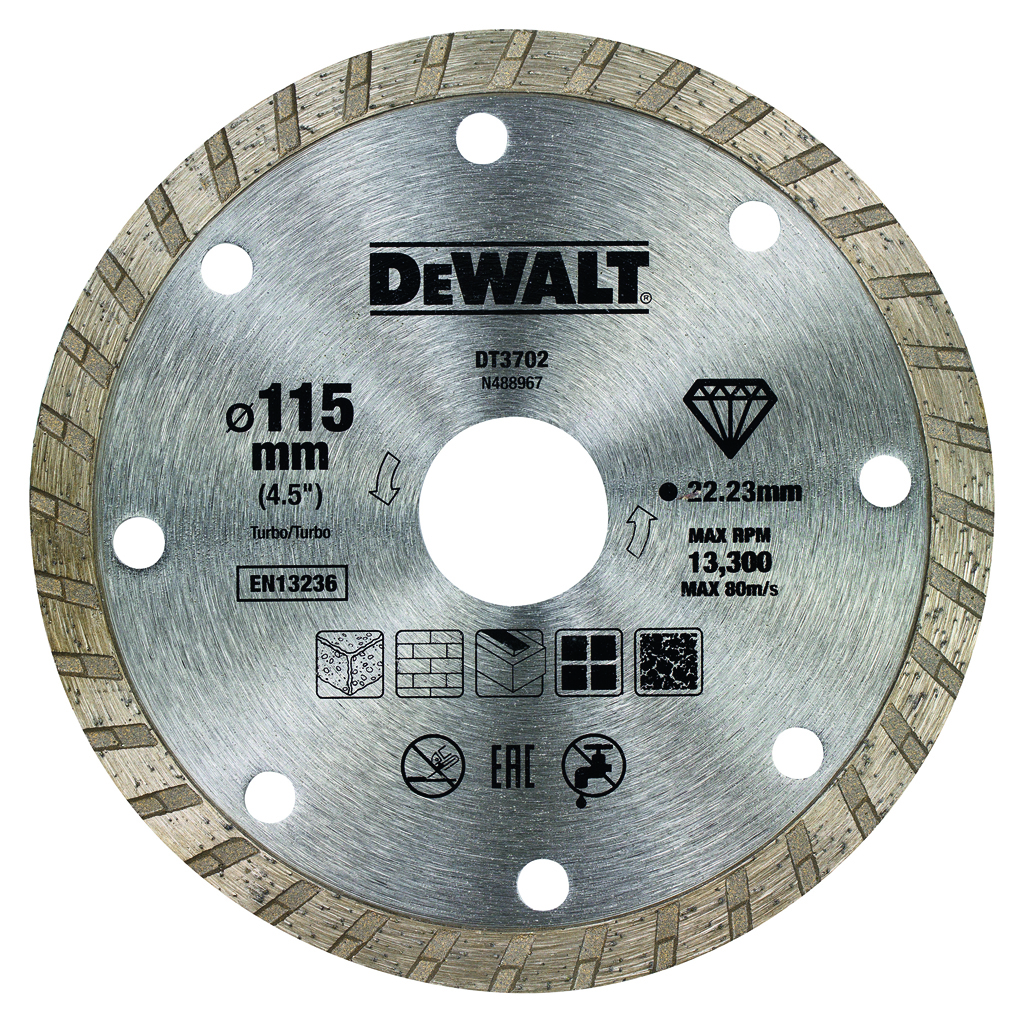 DeWalt Accessoires DT3712-QZ TURBO Diamantzaagblad 125 x 22.2mm