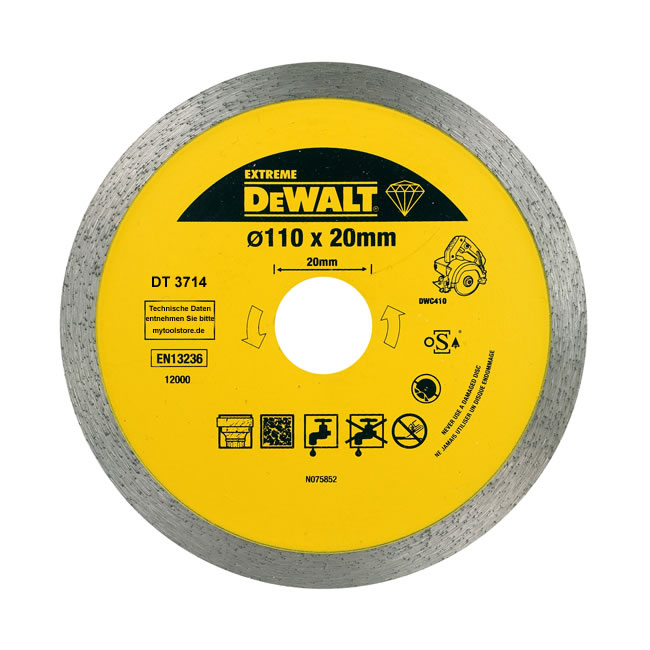 DeWalt Accessoires DT3714-QZ DT3714 Diamantschijf 110x20 Professional Economy 1.