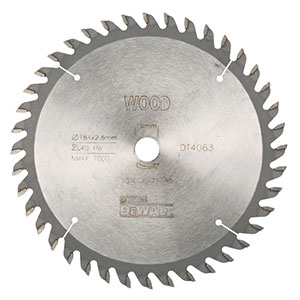 DeWALT Accessoires DT4063-QZ Cirkelzaagblad 184 x 16 mm 40T ATB 10°