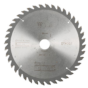 DeWalt Accessoires DT4067-QZ Cirkelzaagblad 235 x 30 mm 40T ATB 10°