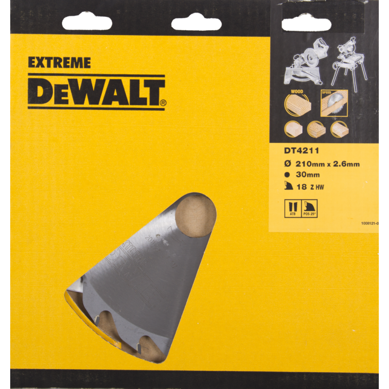 DeWalt Accessoires DT4311-QZ DT4311 HM zaagblad 250 x 30 x 24T vlaktand, positief 10°