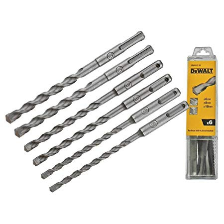 DeWalt Accessoires DT60302-QZ SDS+ 6pc Drill Bit Set in plastic tube