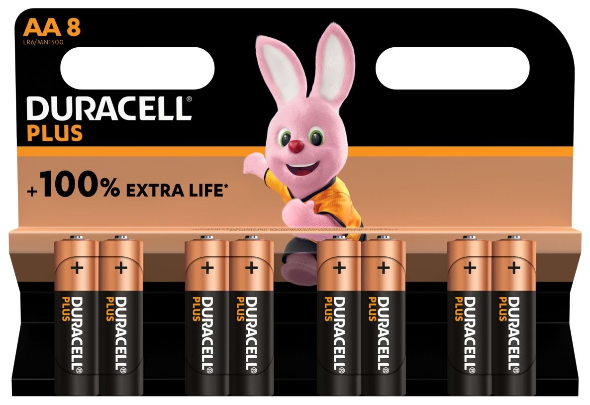 Duracell D140899 Alkaline Plus 100 AA 8st.