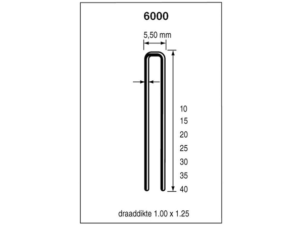 Dutack 5028038 Nieten 6000 Serie 25mm RVS 5000 stuks