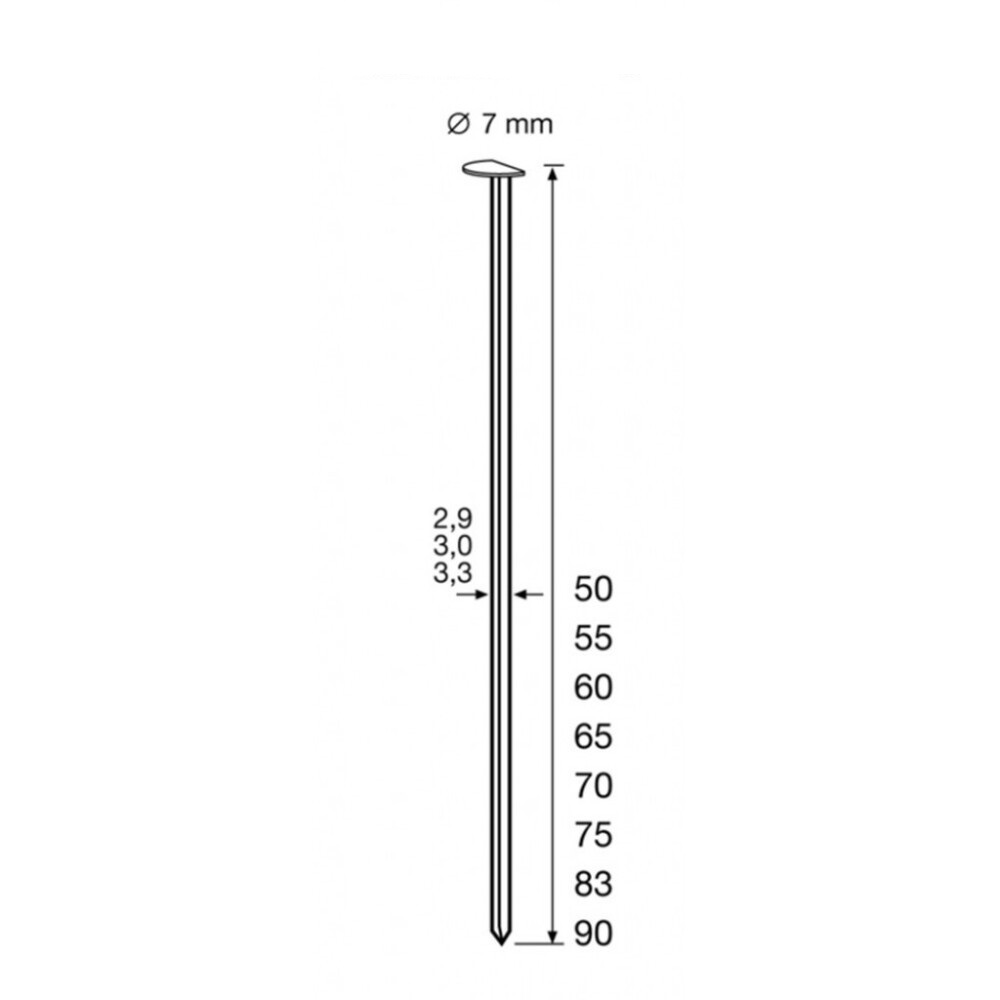 DutackFasteners 5150039 Stripnagel 2.8x60 RVS 34º 5000ST