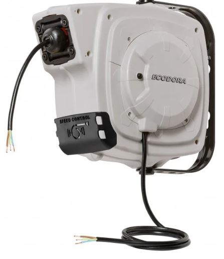 Ecodora 567000009 Slanghaspel 9m (1-230V) - kabel 3x2,5mm² + SPEEDCONTROL - (0E2325F) zonder stekker