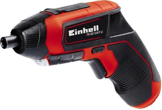 Einhell 4513501 TE-SD 3,6/1 Li Accu Schroevendraaier 10-delige bitset, 1.5 en lader in doos