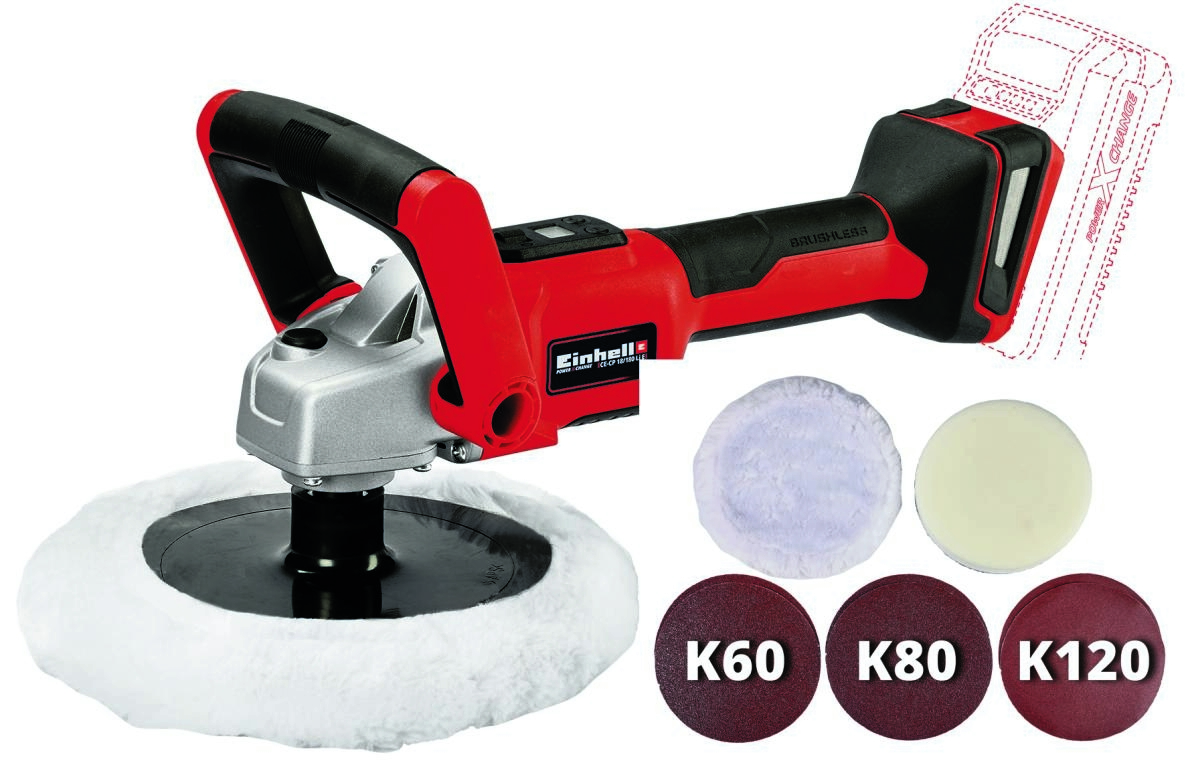Einhell 2093320 CE-CP 18/180 Li E-Solo Accu Polijst-/ Schuurmachine 18 Volt excl. accu's en lader