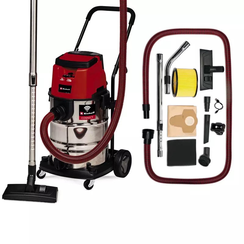 Einhell 2347143 TP-VC 36/30 Li S Auto Solo Accu Nat-/Droogzuiger 30 L excl. accu en lader in doos