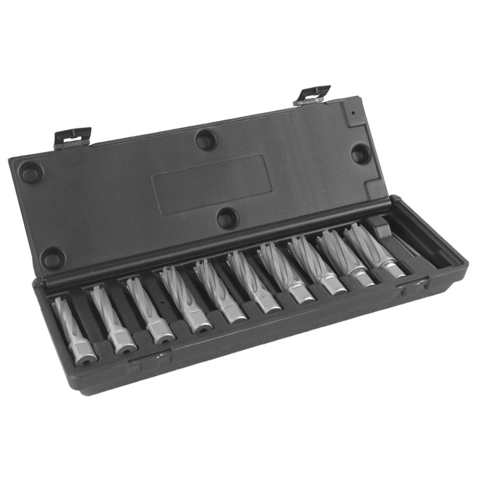 Euroboor 30525231033004 TCT.KIT/10L-M1 Kernboren set, TCT, DoC 55 mm, Dmin 14 mm, Dmax 26 mm