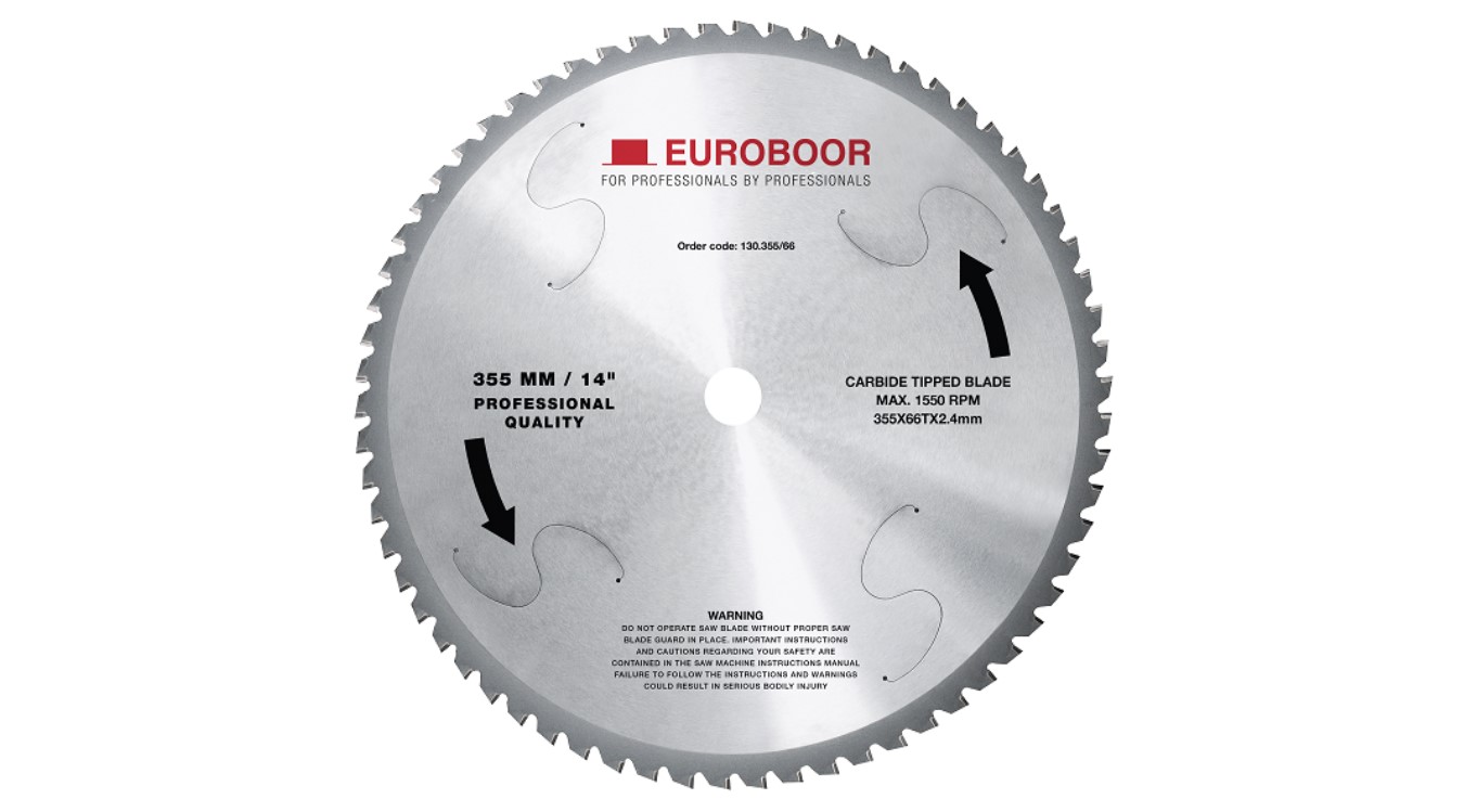Euroboor 31613556601004 130.355/66 Zaagblad 355 x 25,4 mm voor metaalafkorter droog voor RVS