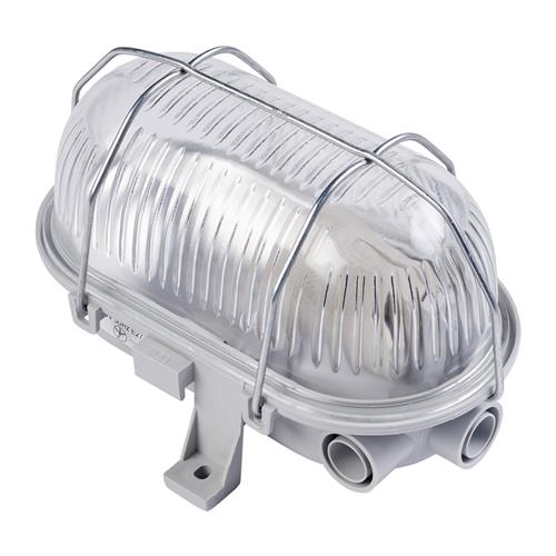 Eurolux 66.020.02 Bouwlamp LED Bulleye 60-K - grijs - E27 - kunststof behuizing met klap draadkorf  