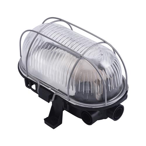 Eurolux 66.021.01 Bouwlamp LED Bulleye 60-D - zwart - E27 - kunststof behuizing met draadkorf  