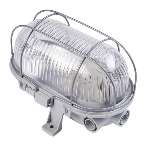 Eurolux 66.021.02 Bouwlamp LED Bulleye 60-D - grijs - E27 - kunststof behuizing met draadkorf  