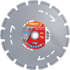Norton Clipper 70184611455 Super Beton EVO Diamant zaagblad 300 x 25,4 mm