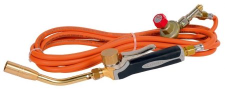 Express 6073 Gasbrander sanitaire Set handvat, slang 4,75 m en ontspanner regelbaar tot 4 bar