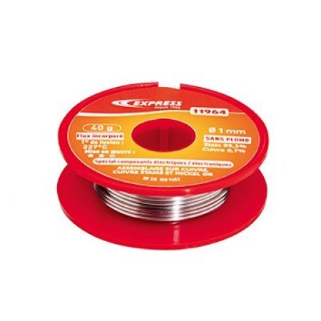 Express 11964 Tinsoldeer elektrische componenten 99,3% Tin, 0,7% koper 40 g Ø 1 mm