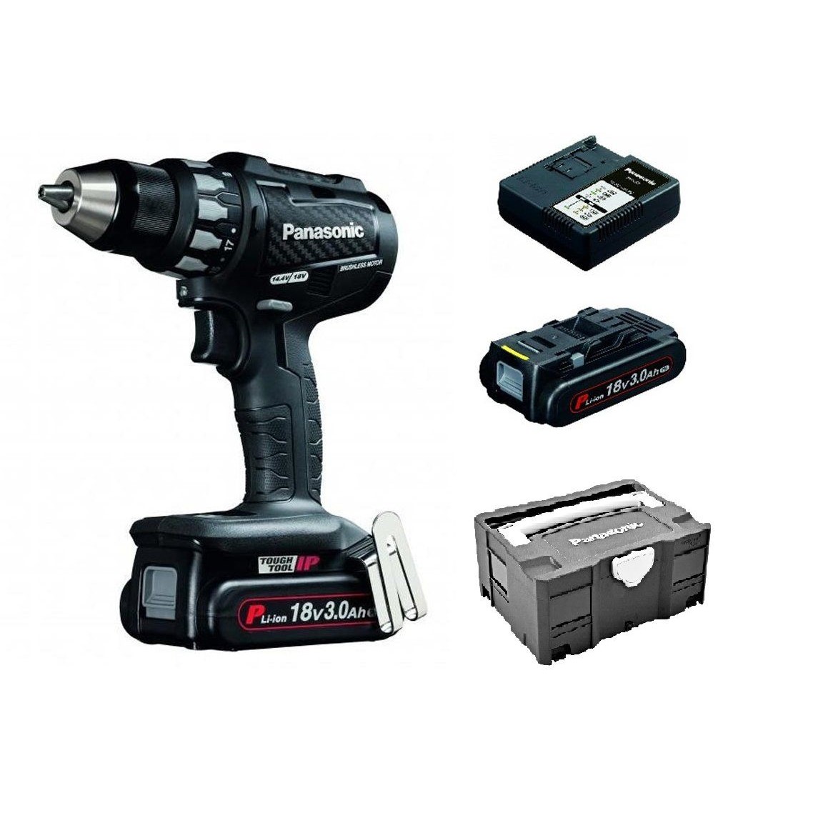 Panasonic EY74A2PN2G Accu-schroefboormachine Koolborstelloos 18 Volt 3.0 AH Li-ion