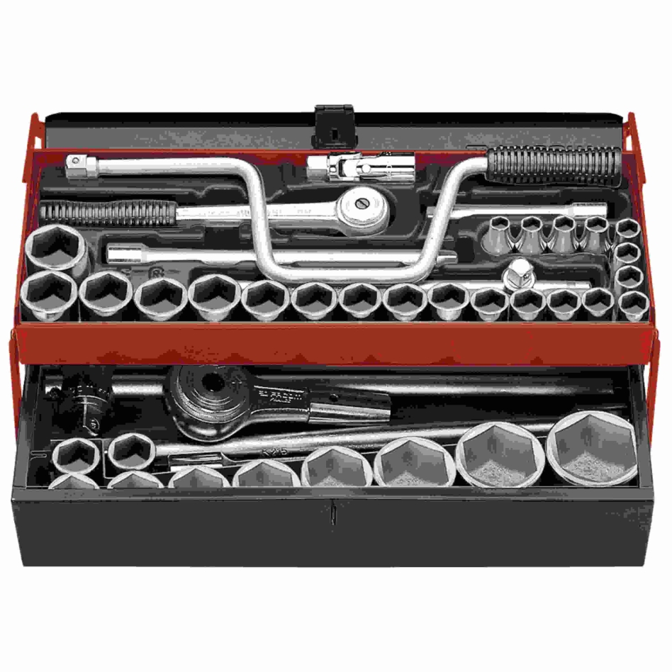 Facom SK.453N Dopsleutelset 12-kantdoppen 1/2" en 3/4" van 8 tot 50 mm