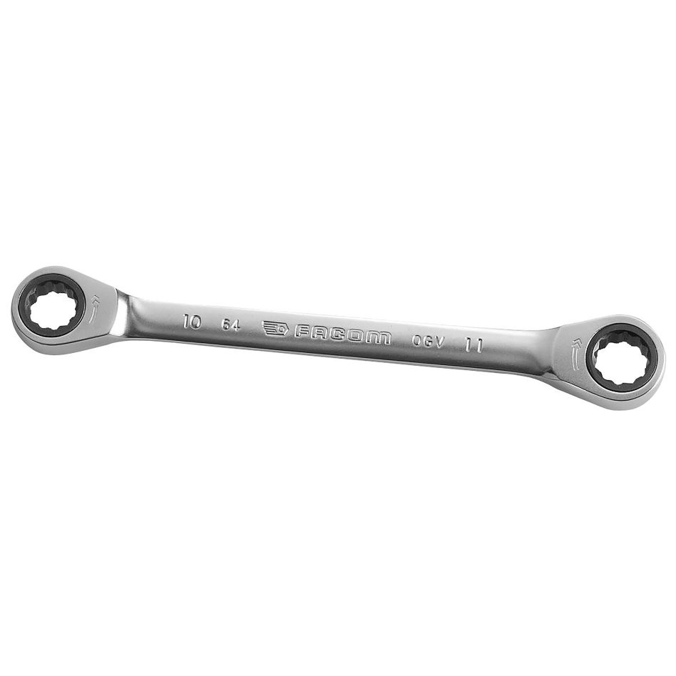 Facom 64.10X11 Dubbele Ringratelsleutel 12 kant 10 x 11 mm metrische maten