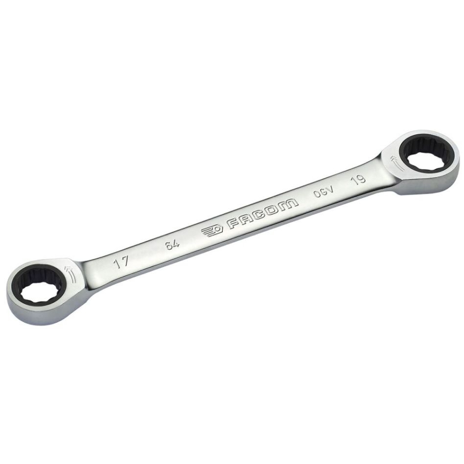 Facom 64.17X19 Dubbele Ringratelsleutel 12 kant 17 x 19 mm metrische maten