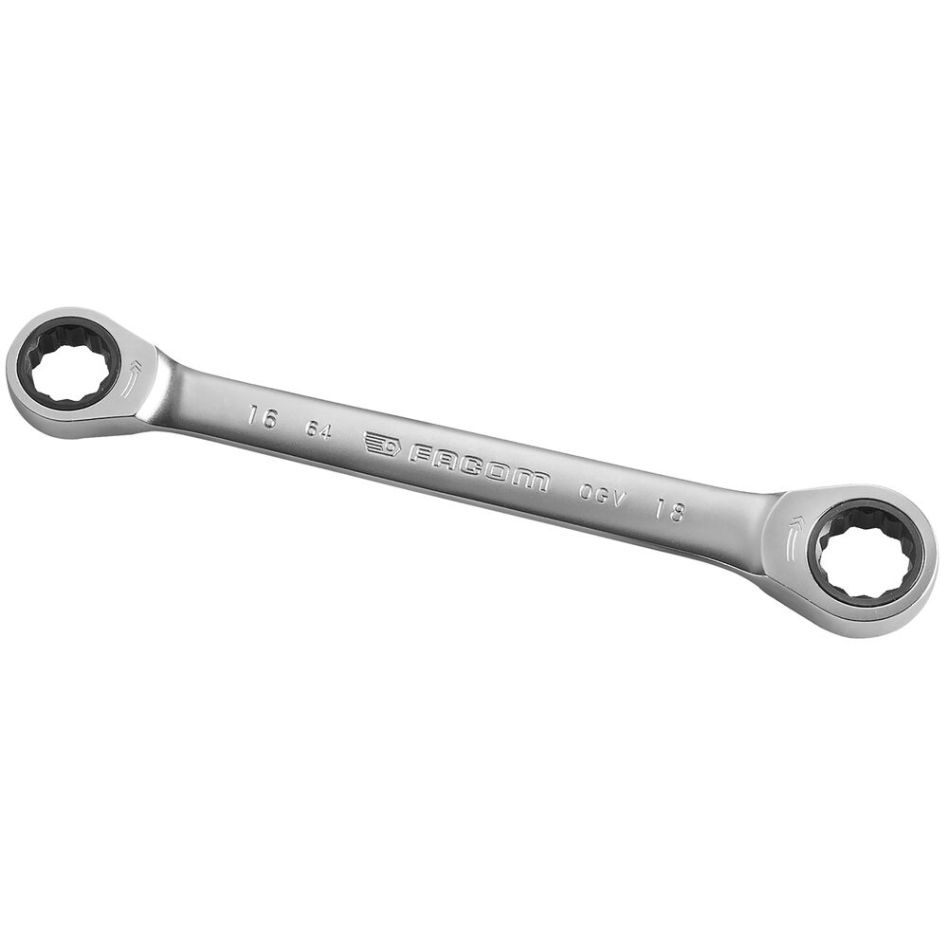 Facom 64.16X18 Dubbele Ringratelsleutel 12 kant 16 x 18 mm metrische maten