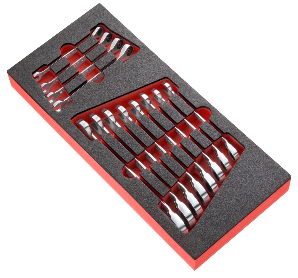 Facom MODM.467JU12 Module Ratelringsteeksleutelset inch in foam 12-Delig